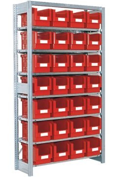 Boltless-shelving-complete-with-SK-bins